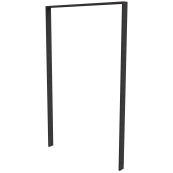 Lean-on hoop of flat bar steel | 50 x 12 mm | without cross bar | total width: 750 mm | hot-dip galvanized and coated DB 703